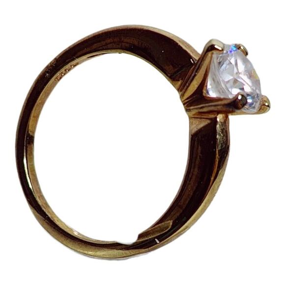 GP Sterling Silver 925 Solitaire Round Cut Cubic Zirconia Ring Size 7.75 Jewelry - Picture 4 of 5